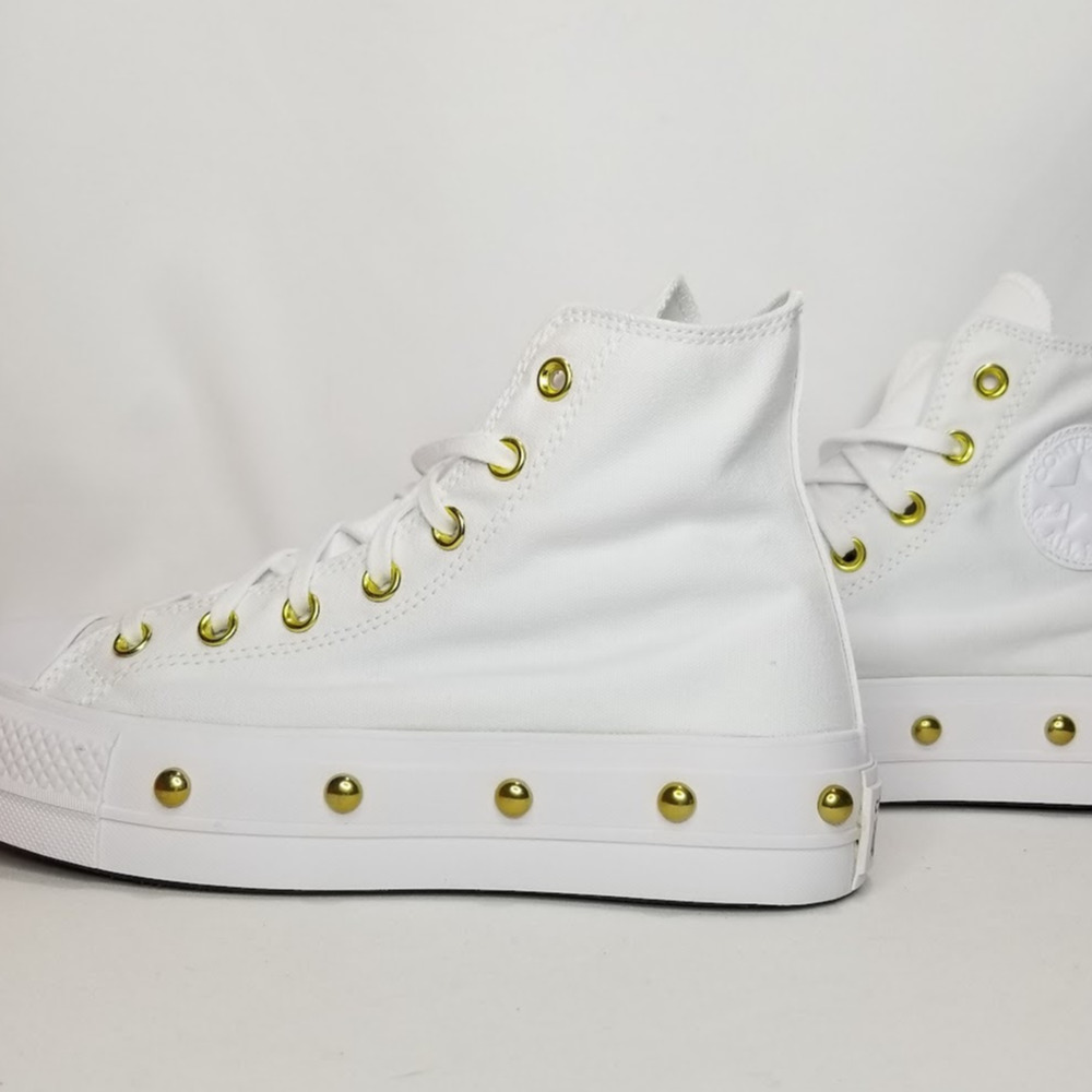 Converse CTAS Lift Platform Hi Tops Brand New Women's Size 8 White A06787C NWT - Picture 2 of 7